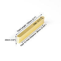 Solid Zinc Furniture Kitchen Bathroom Cabinet Handles Drawer Bar Handle Pull Knob Gold 96mm thumbnail