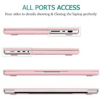 Suitable for MacBook Pro 14 Max Inch Case 2023 2022 2021 M2 A2779 M1 A2442 Hardshell Case Keyboard Cover Sold Pink thumbnail