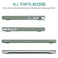 Suitable for  MacBook Pro 14 Max Inch Case 2023 2022 2021 M2 A2779 M1 A2442 Hardshell Case Keyboard Cover Midnight Green thumbnail