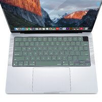 Keyboard Cover Skin For MacBook Air Pro 13 13.6 14 15.3 16 A2442 A2779 A2485 A2780 A2681 A2941 M1 M2 2021 to 2023 Dgreen thumbnail