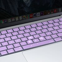 Keyboard Cover Skin For MacBook Air Pro 13 13.6 14 15.3 16 A2442 A2779 A2485 A2780 A2681 A2941 M1 M2 2021 to 2023 purple thumbnail