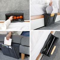 Bed Organiser Bed Caddy Sofa Organiser Bedside Organiser Book Magazines Organiser Dark Grey thumbnail