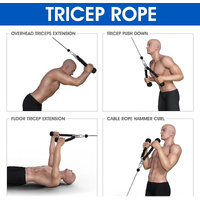 Tricep Rope Fitness Gym Pulley Pull Down Rope Cable Machine Attachment Pull down Rope thumbnail