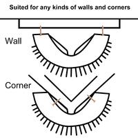 Cat Self Groomer Catnip  Dog Cat Toy Corner Groomer Wall Corner Scratcher Comb Grooming Massage Brush Black thumbnail