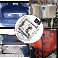 Trailer Door Latch Rv Door Tool Box Lock Gasket T-Handle with Keys 304 Stainless Steel thumbnail
