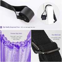 Purple Fitness Yoga Strap Band Waist Trainer Leg Door Swing Adjustable Ballet Dancer thumbnail