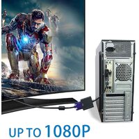 DVI to VGA Adapter,ABLEWE 1080p Active DVI-D to VGA Adapter Converter 24+1 Male to Female Adapter thumbnail