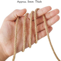 100m Sisal 5mm Rope Natural Twine Cord Thick Jute Hemp Manila  Crafting Home Decor thumbnail