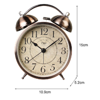 Dual Alarm Clock Twin Bell Alarm Clock, Bedroom Table Desk Alarm Clock Backlight thumbnail