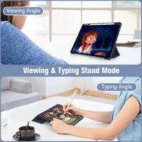 iPad 10th Case 10.9 Inch 2022 with Pencil Holder, Smart iPad Clear Case with Soft TPU Auto Wake Sleep Dark Blue thumbnail