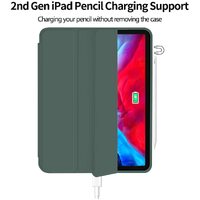 iPad Pro 11 Inch 2020 Soft Tpu Smart Premium Case Auto Sleep Wake Stand Cover Pencil holder Dark Green thumbnail
