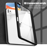 iPad Pro 11 Inch 2020-2022 Soft Tpu Smart Premium Case Auto Sleep Wake Stand Clear Cover Pencil holder Black thumbnail