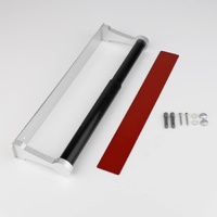 Kitchen Paper Holder Under Cabinet Screw Wall Mount Adhesive Paper Towel Holder Rectangle Silver thumbnail