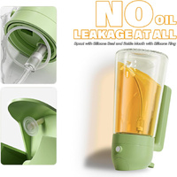 600ml 2 in 1 Glass Oil Sprayer Dispenser Kitchen Sprayz Cooking Baking Oil Bottle BBQ Spray Green thumbnail