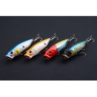 4X 8cm Popper Poppers Fishing Lure Lures Surface Tackle Fresh Saltwater thumbnail