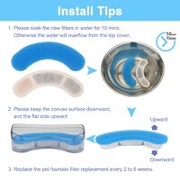 Pet Cat Water Fountain Filter Replacement Filter Arc-Shaped Fountain Filters 4 Filtration System thumbnail