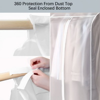 120cm Clothes Dust Cover Wardrobe Cloth Cover Clothes Storage Bag For Garments Suits Dresses Coats thumbnail