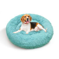 Pet Dog Bedding Warm Plush Round Comfortable Nest Comfy Sleep kennel Green 100cm thumbnail