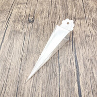 10 Pack of Clear Pyramid Triangle Shaped Small Clear Gift Box - Bomboniere Jewelry Gift Party Favor Model Candy Chocolate Soap Box thumbnail