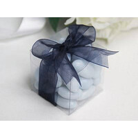 50 Pack of 5cm Clear PVC Plastic Folding Packaging Small rectangle/square Boxes for Wedding Jewelry Gift Party Favor Model Candy Chocolate Soap Box thumbnail