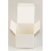 50 Pack of White 5cm Square Cube Card Gift Box - Folding Packaging Small rectangle/square Boxes for Wedding Jewelry Gift Party Favor Model Candy Choco thumbnail