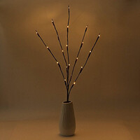 5 Sets of LED Light Bunch Stem - Warm White BATTERY fairy lights - 50cm high 20 bulbs/petals thumbnail