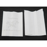 50 Pack Wedding Cake Bags Greaseproof Wax Paper Slice Take Home Favour Silver Doves thumbnail