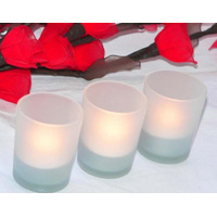 20 Pack Frosted White Glass Votive Candle Holders for Candle Making Kit Tealight Candles Cup Home Decoration thumbnail