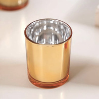40 Pack Gold Votive Tealight Candle Holders Valentines Day Mercury  Wedding Decor Glass Candlestick Party Decorations Bridal Baby Shower Event thumbnail