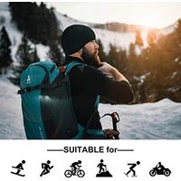 Helmet Fleece Inner Liner Cycling Skull Cap Winter Thermal MTB Mountain Cycling Cap for Men Women Headwear for Running Skiing & Winter Sports BLACK Ro thumbnail