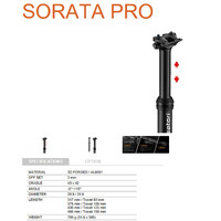 Satori Sorata Pro Height Adjustable Dropper SeatPost Internal Cable 31.6 Diameter 150mm Travel thumbnail