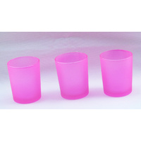 20 Pack Pink Frosted Glass Votive Tealight Candle Holders House Party Cenrepiece Xmas Wedding Decor Glass Candlestick Party Decorations Bridal Valenti thumbnail