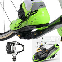 Self Lock Clip In Bike Pedals Shimano SPD-SL Cleat MTB Road 700C Hybrid BMX - Rockbros Nylon Black thumbnail