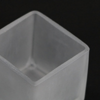 10 Pack Square Cube Frosted Glass 5cm Tealight Candle Holder Festival Decor Wedding Propose Parties Holiday and Home Decor thumbnail