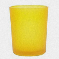 10 Pack Yellow Frosted Glass Votive Candle Holders Table Centreoieces  Xmas Wedding Anniversary Event Recption Party Function or Home Decor thumbnail