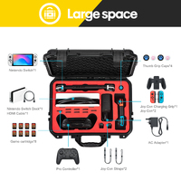 DEVASO Carrying Case for Nintendo Switch OLED Case, Professional Safe Hard-Black thumbnail