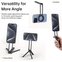ULANZI MA30 Magnetic Phone Tripod Stand for iPhone - Aluminium Maglock Smartphone Mini Tripod Pocket Cell Phone Stand Dual-Sided Magnet Quick Mount Co thumbnail