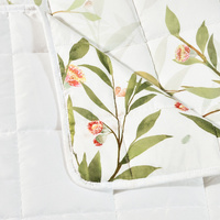 Bianca Corymbia White Floral Printed Quilted Polyester Coverlet Set Super King thumbnail