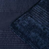 Bianca Cyrano Indigo Soft Velvet Polyester Quilted Coverlet Set Super King thumbnail