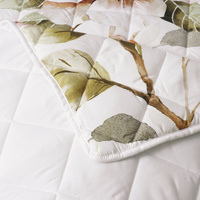 Bianca Rosalia White Floral Printed Quilted Polyester Coverlet Set Super King thumbnail