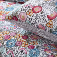 Accessorize Amara Washed Cotton Printed Reversible Quilt Cover Set Queen thumbnail