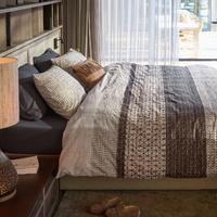 Bedding House Mathis Natural Cotton Quilt Cover Set Queen thumbnail