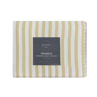 Ardor Frankie Yellow Stripe Yarn Dyed Reversible Quilt Cover Set King thumbnail