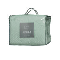 Ardor Molly Palm Green Quilted Quilt Cover Set Queen thumbnail