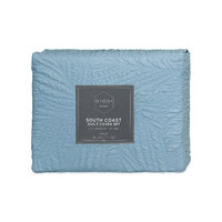 Ardor South Coast Pale Blue Embossed Quilt Cover Set Queen thumbnail
