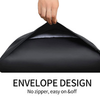 Pair of Standard Satin Silk Pillowcases with Envelope Closure 51 x 76 cm Black thumbnail