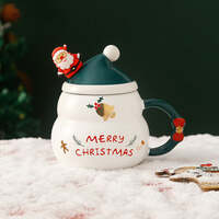 Christmas Cup Gift Box Ceramic Mug Set Mug Gift Set Christmas Coffee Cup(Bell) thumbnail