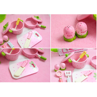 11 Pieces Kids Wooden Kitchen Play Set thumbnail