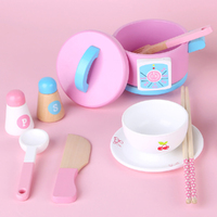 Kids Wooden Kitchen Tea Set Pretend Play thumbnail