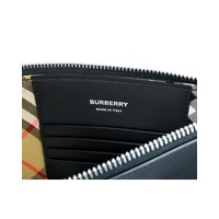 Burberry Women's Peyton Monogram Black Leather Pouch Crossbody Bag Purse - One Size thumbnail
